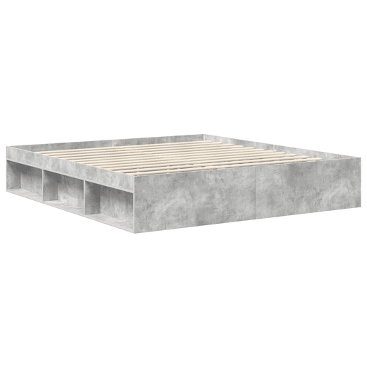Estrutura de Cama de casal para adultos com cabeceira Concreto 180 x 200 cm Estrutura de Cama de casal para adultos com cabeceira Concreto 180 x 200 cm