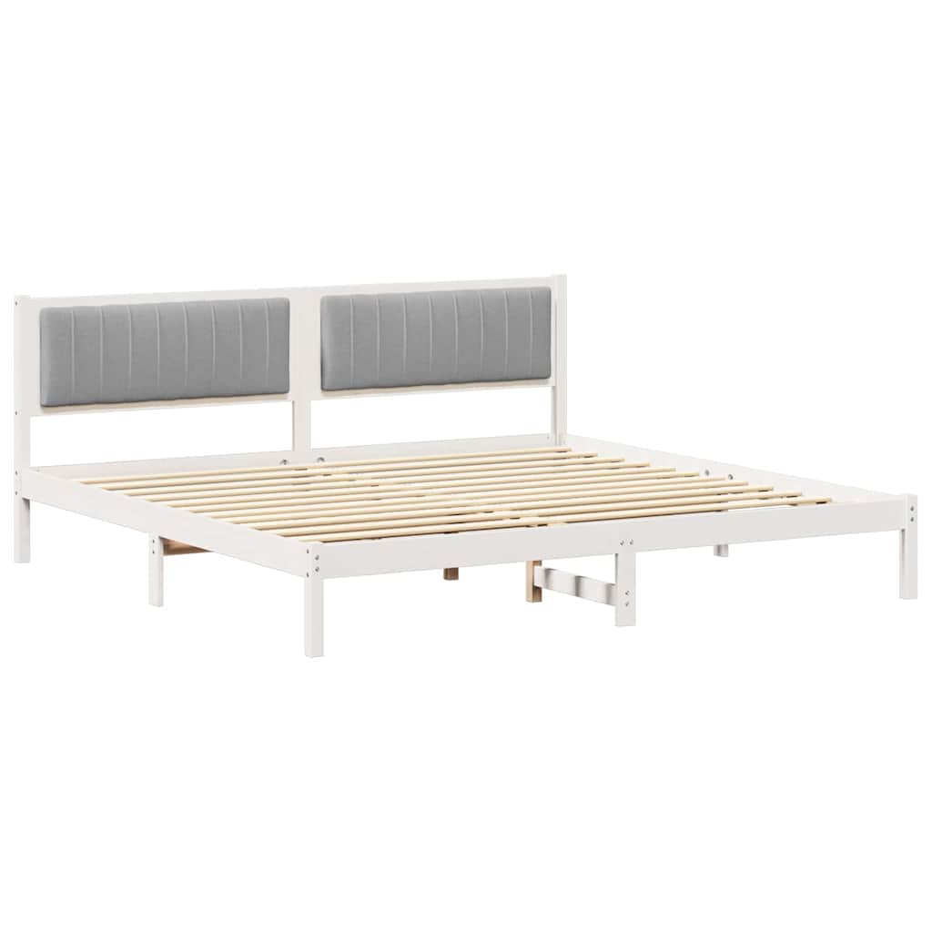Estructura de cama matrimonial 205x205 Blanco/ Gris Claro