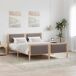 Estructura de cama matrimonial 165x209 Estructura de cama matrimonial 165x209 Blanco/ Gris Claro