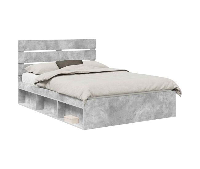Estructura de cama doble matrimonial - concreto 160 x 200 cm madera de pino macizo