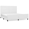 Estrutura Cama de casal simple c cabeceira 180x200 cm couro artificial branco