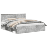 Estrutura de Cama de casal para adultos com cabeceira Concreto 180 x 200 cm