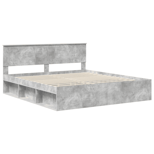 Estrutura de Cama de casal para adultos com cabeceira Concreto 180 x 200 cm