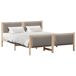 Estructura de cama matrimonial 155x209 Estructura de cama matrimonial 155x209 Blanco/ Gris Claro