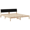 Estrutura da Cama de casal simple com cabeceira Castanho e preto 180 x 200 cm