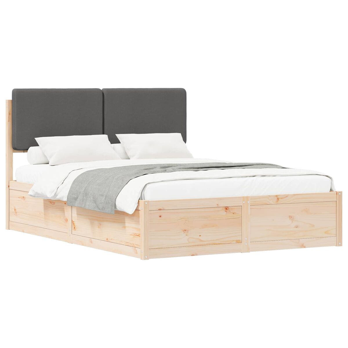 Estructura de cama matrimonial 165x205 Madera/ Gris Oscuro