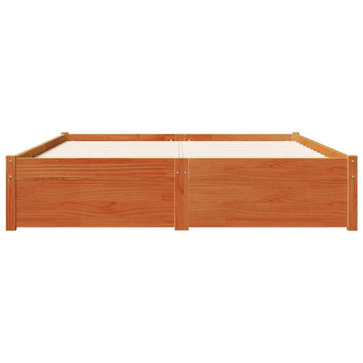 Estrutura da Cama de casal moderno com gaveta - Marrom Cera 150 x 200 cm Estrutura da Cama de casal moderno com gaveta - Marrom Cera 150 x 200 cm