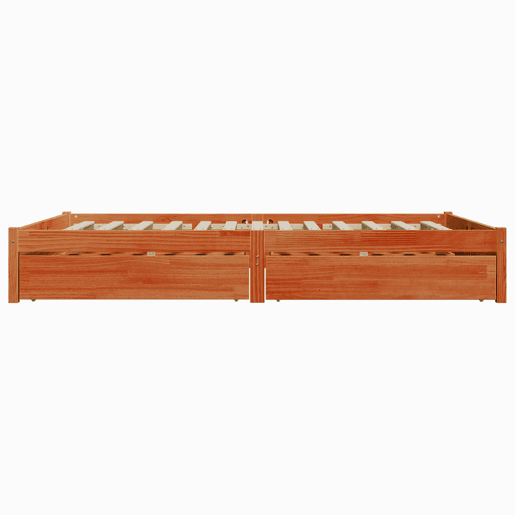 Estrutura da Cama de casal moderno com gaveta - Marrom Cera 150 x 200 cm Estrutura da Cama de casal moderno com gaveta - Marrom Cera 150 x 200 cm