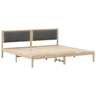 Estrutura da Cama de casal simple com cabeceira Cinza Escuro 200 x 200 cm