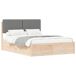 Estructura de cama matrimonial 165x205 Estructura de cama matrimonial 165x205 Madera/ Gris Claro