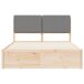 Estructura de cama matrimonial 165x205 Estructura de cama matrimonial 165x205 Madera/ Gris Claro