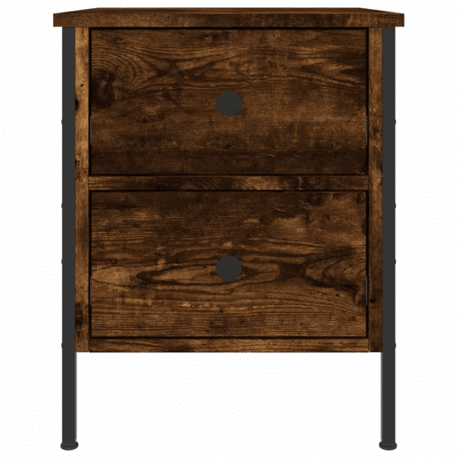 Soluna Home - Mesas de cabeceira Madeira trabalhada e ferro 2 piezas 40 x 42 x 50 cm