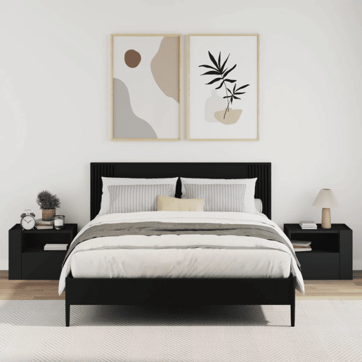 Soluna Home - Mesas de cabeceira Madeira 2 piezas 45 x 30 x 35 cm