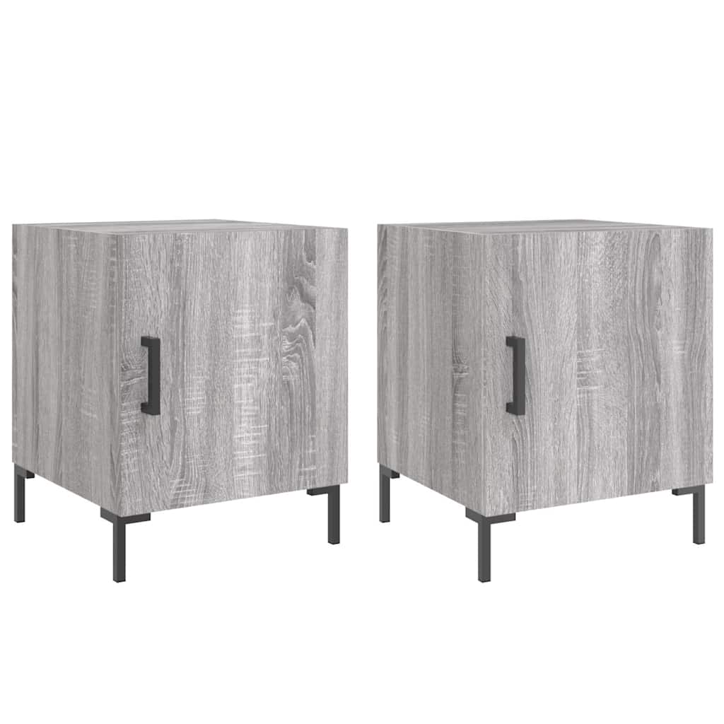 Soluna home - set de 2 mesitas de noche madera emarente 40