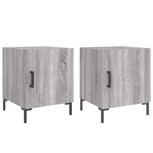 Soluna Home - Mesas de cabeceira Madeira trabalhada e ferro 2 piezas 40 x 40 x 50 cm Soluna Home - Mesas de cabeceira Madeira trabalhada e ferro 2 piezas 40 x 40 x 50 cm