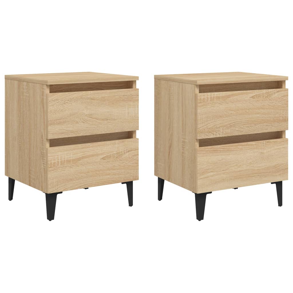 Soluna home - set de 2 mesitas de noche madera orvieto 35
