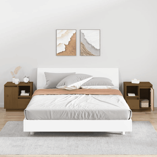 Soluna Home - Mesas de cabeceira Madeira 2 piezas 50 x 34 x 50 cm Soluna Home - Mesas de cabeceira Madeira 2 piezas 50 x 34 x 50 cm
