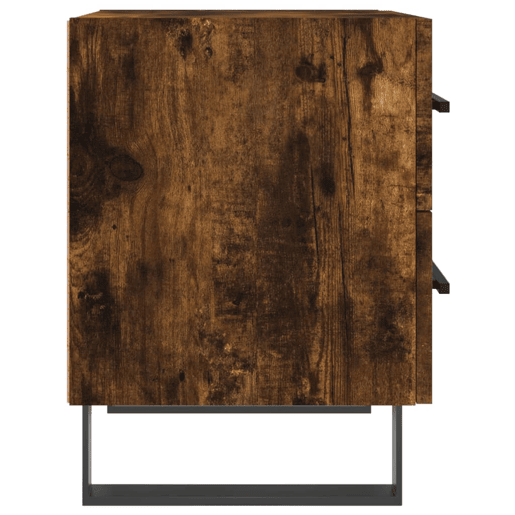 Soluna Home - Mesas de cabeceira Madeira trabalhada e ferro 2 piezas 40 x 35 x 47,5 cm