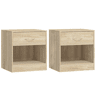 Soluna Home - Mesas de cabeceira Madeira 2 piezas 36,5 x 30,5 x 38 cm