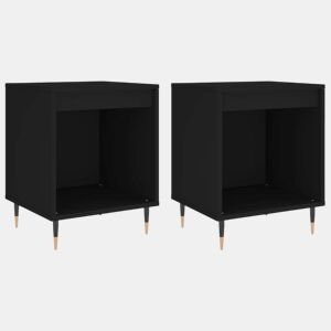 Soluna Home - Mesas de cabeceira Madeira trabalhada e metal 2 piezas 40 x 35 x 50 cm