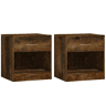Soluna Home - Mesas de cabeceira Madeira 2 piezas 36,5 x 30,5 x 38 cm
