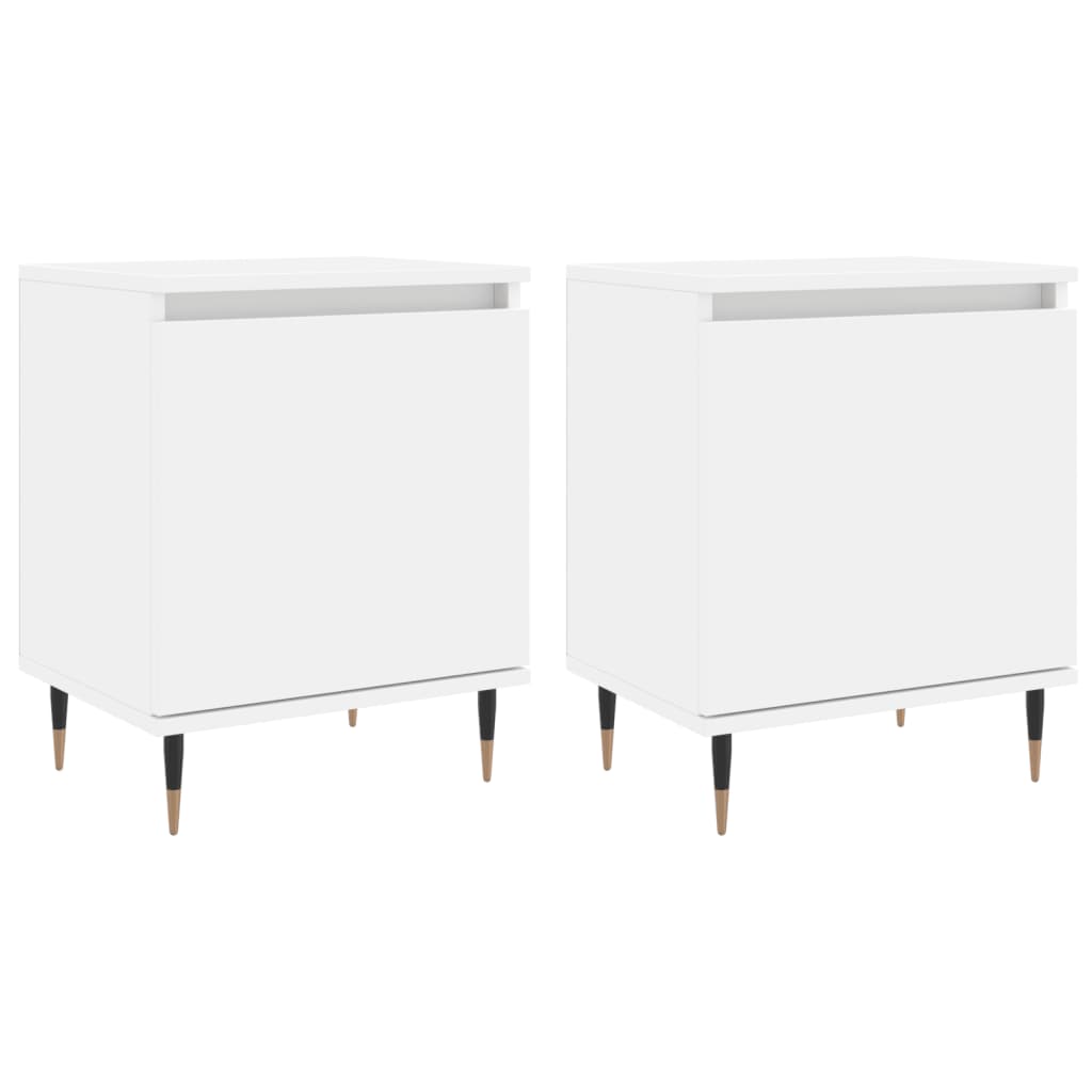 Soluna home - set de 2 mesitas de noche madera felina 40