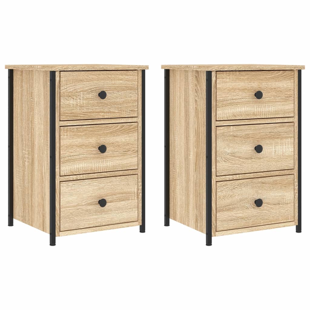 Soluna home - set de 2 mesitas de noche madera elorin 36