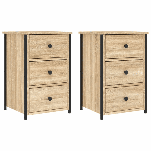 Soluna Home - Mesas de cabeceira Madeira trabalhada e ferro 2 piezas 40 x 36 x 60 cm Soluna Home - Mesas de cabeceira Madeira trabalhada e ferro 2 piezas 40 x 36 x 60 cm