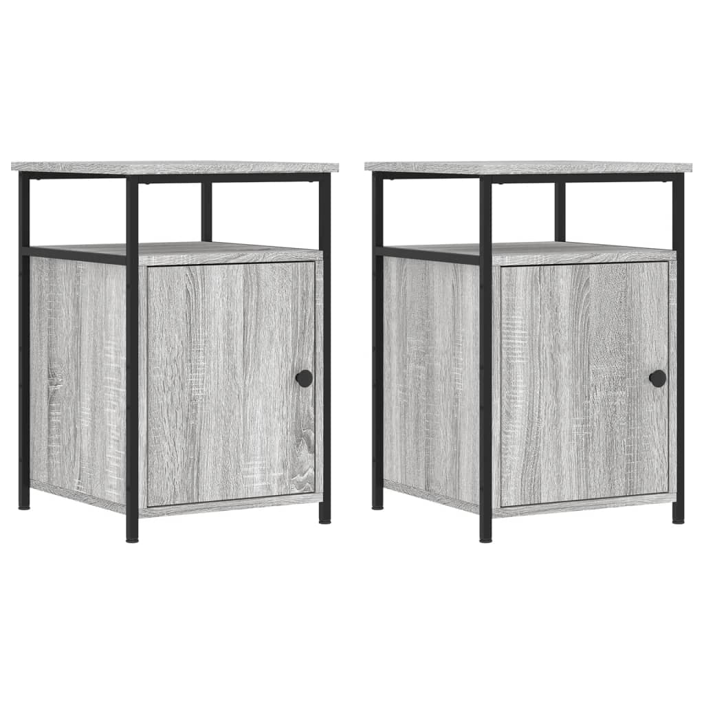 Soluna home - set de 2 mesitas de noche madera alfred ray 40