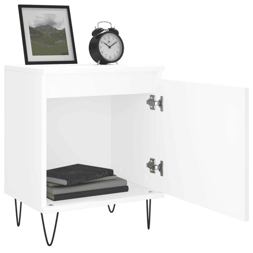 Soluna Home - Mesas de cabeceira Madeira trabalhada e ferro 2 piezas 40 x 30 x 50 cm Soluna Home - Mesas de cabeceira Madeira trabalhada e ferro 2 piezas 40 x 30 x 50 cm