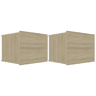 Soluna Home - Mesas de cabeceira Madeira 2 piezas 40 x 30 x 30 cm