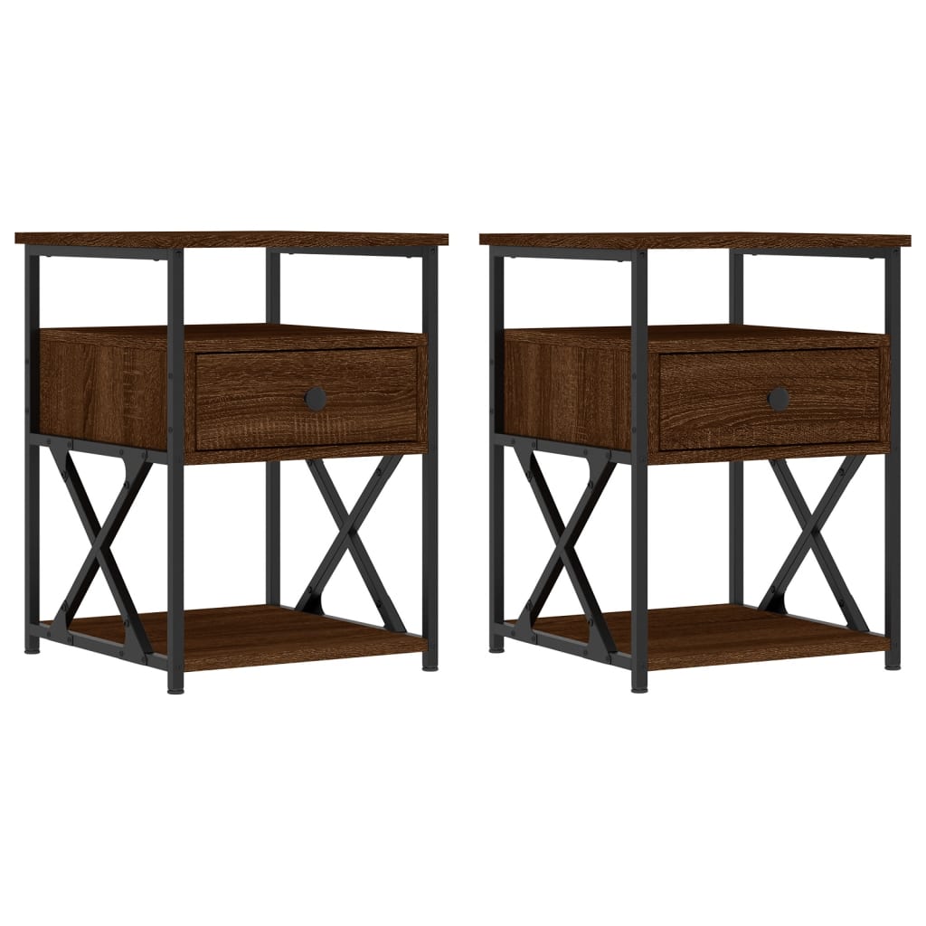 Soluna home - set de 2 mesitas de noche madera eufaula 40