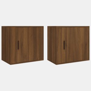 Soluna Home - Mesas de cabeceira Madeira 2 piezas 50 x 30 x 47 cm