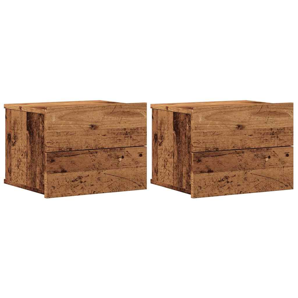 Soluna home - set de 2 mesitas de noche madera ylöjärvi 40