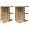 Soluna Home - Mesas de cabeceira Madeira 2 piezas 46,5 x 29 x 61 cm