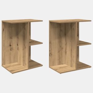 Soluna Home - Mesas de cabeceira Madeira 2 piezas 46,5 x 29 x 61 cm