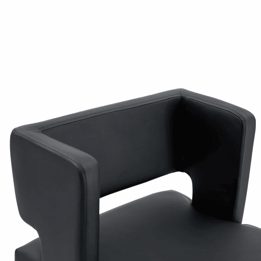 Bancos de bar 2 unidades - estilo nórdico, design quadrado, pernas metálicas douradas - Preto+Dourado