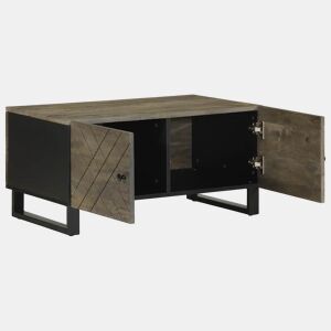 Mesa de Centro, Mesa baixa, 80x50x40 cm madeira de mangueira maciça preto