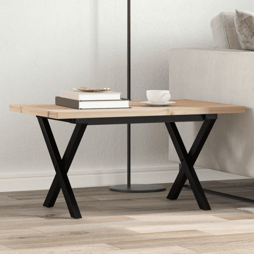 Mesa de Centro, Mesa baixa, estrutura em X 80x50x40,5 cm pinhoaƧo Mesa de Centro, Mesa baixa, estrutura em X 80x50x40,5 cm pinhoaƧo
