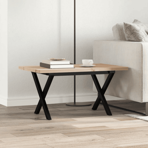 Mesa de Centro, Mesa baixa, estrutura em X 80x50x40,5 cm pinhoaƧo Mesa de Centro, Mesa baixa, estrutura em X 80x50x40,5 cm pinhoaƧo