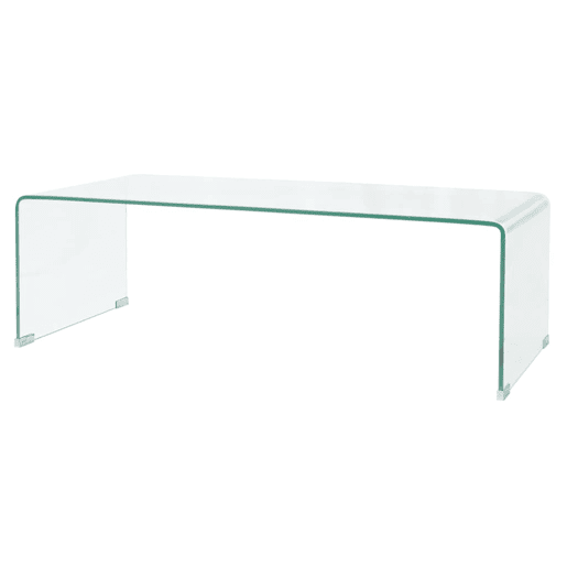 Mesa de Centro, Mesa baixa, em vidro temperado 98x45x30cm transparente