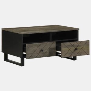 Mesa de Centro, Mesa baixa, 80x54x40 cm madeira de mangueira maciça preto