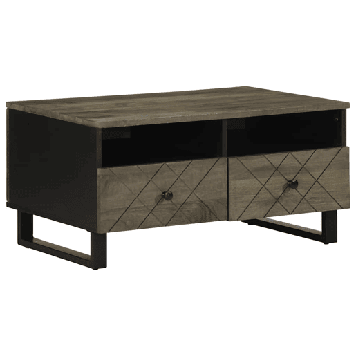 Mesa de Centro, Mesa baixa, 80x54x40 cm madeira de mangueira maciça preto Mesa de Centro, Mesa baixa, 80x54x40 cm madeira de mangueira maciça preto