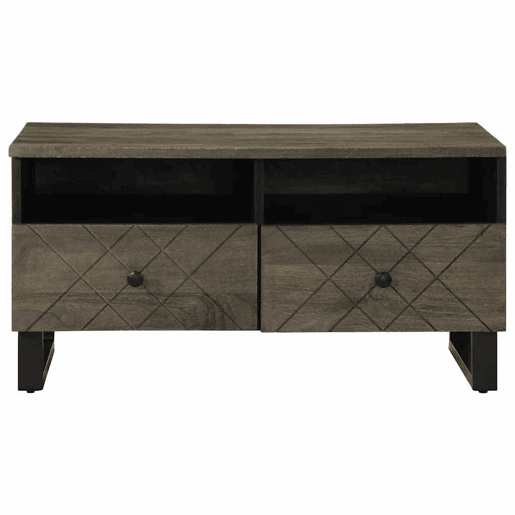 Mesa de Centro, Mesa baixa, 80x54x40 cm madeira de mangueira maciça preto Mesa de Centro, Mesa baixa, 80x54x40 cm madeira de mangueira maciça preto
