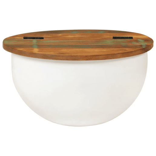 Mesa de Centro, Mesa baixa, 50x27 cm madeira recuperada maciça branco Mesa de Centro, Mesa baixa, 50x27 cm madeira recuperada maciça branco
