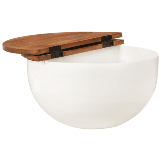 Mesa de Centro, Mesa baixa, 50x27 cm madeira recuperada maciça branco Mesa de Centro, Mesa baixa, 50x27 cm madeira recuperada maciça branco