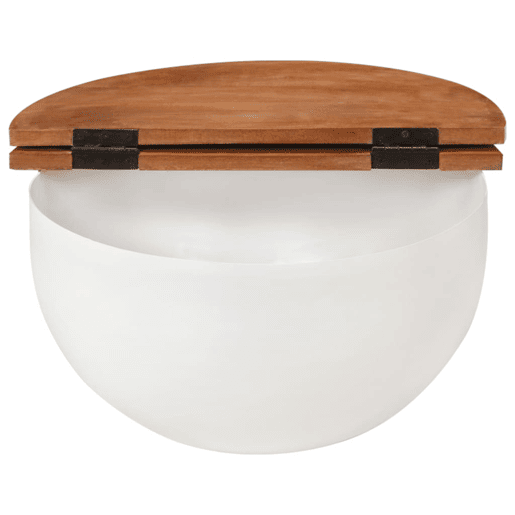 Mesa de Centro, Mesa baixa, 50x27 cm madeira recuperada maciça branco Mesa de Centro, Mesa baixa, 50x27 cm madeira recuperada maciça branco