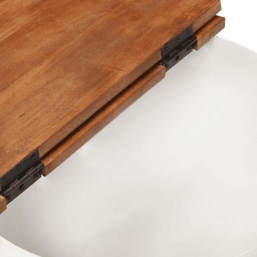 Mesa de Centro, Mesa baixa, 50x27 cm madeira recuperada maciça branco Mesa de Centro, Mesa baixa, 50x27 cm madeira recuperada maciça branco