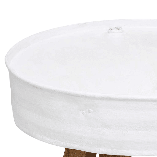 Mesa de Centro, Mesa baixa, 60x45 cm madeira recuperada maciça branco Mesa de Centro, Mesa baixa, 60x45 cm madeira recuperada maciça branco