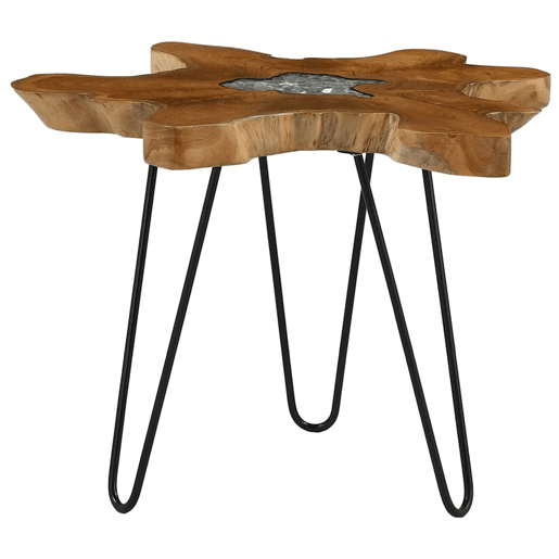 Mesa de Centro, Mesa baixa, 70x45 cm madeira de teca maciça e poliresina Mesa de Centro, Mesa baixa, 70x45 cm madeira de teca maciça e poliresina